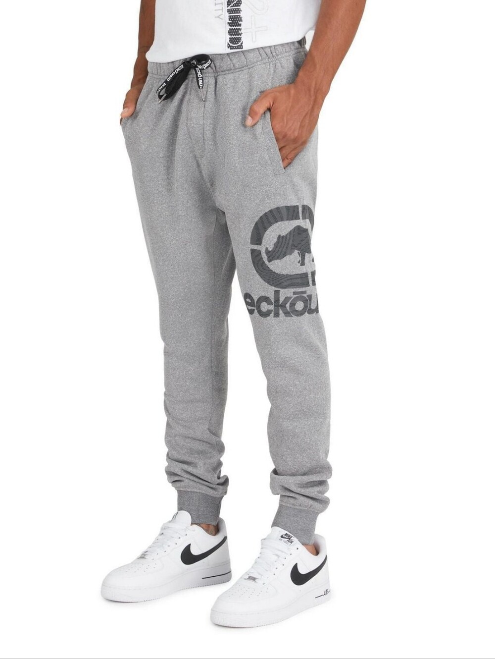 Ecko Unltd. Men's Hyper Wave Fleece Jogger Sweatpants Grey Marled Size 4XL - Picture 2 of 12